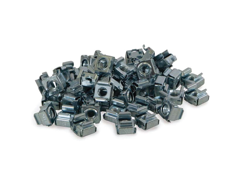 Pack of 2 Accessory; 10-32; Cage; Zinc Plated; Square hole punched rails only Pack of 2 Accessory; 10-32; Cage; Zinc Plated; Square hole punched rails only