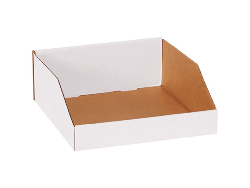 White corrugated bins deals