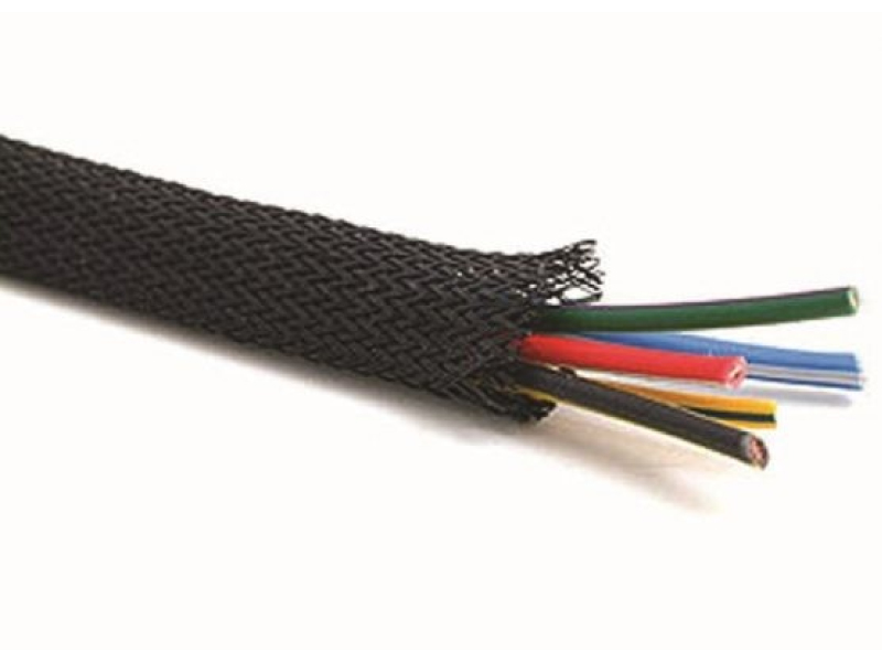 Aexit 12mm Dia Tight Braided PET Sleeving Cable Wrap Guaina Black Silver Tone 32Ft ID: 565584
