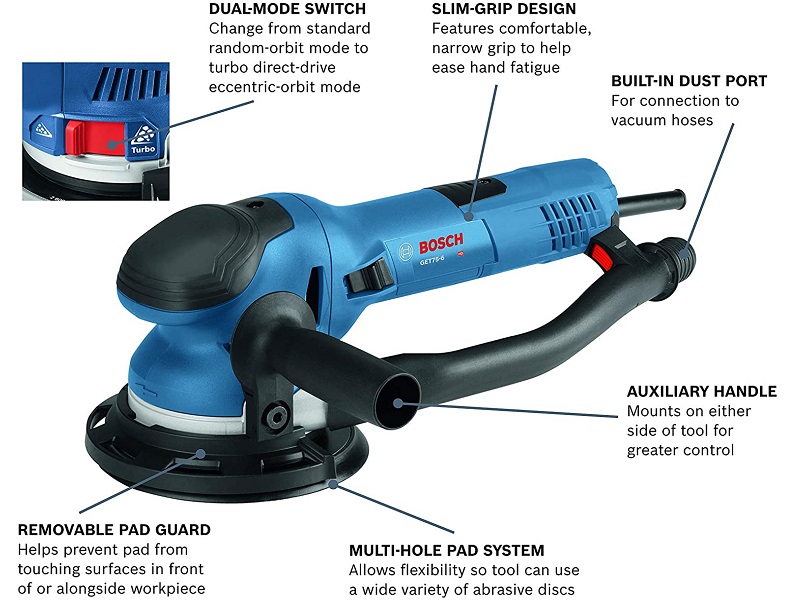 BOSCH® Random Orbit Sander 6 In. DualMode GET756N