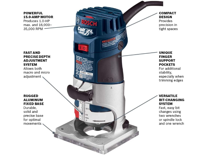 BOSCH® PR20EVS Colt™ Electronic VariableSpeed Palm Router