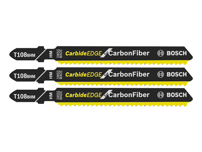 BOSCH® 12 TPI Carbide Edge for Carbon Fiber TShank Jig Saw Blades 3
