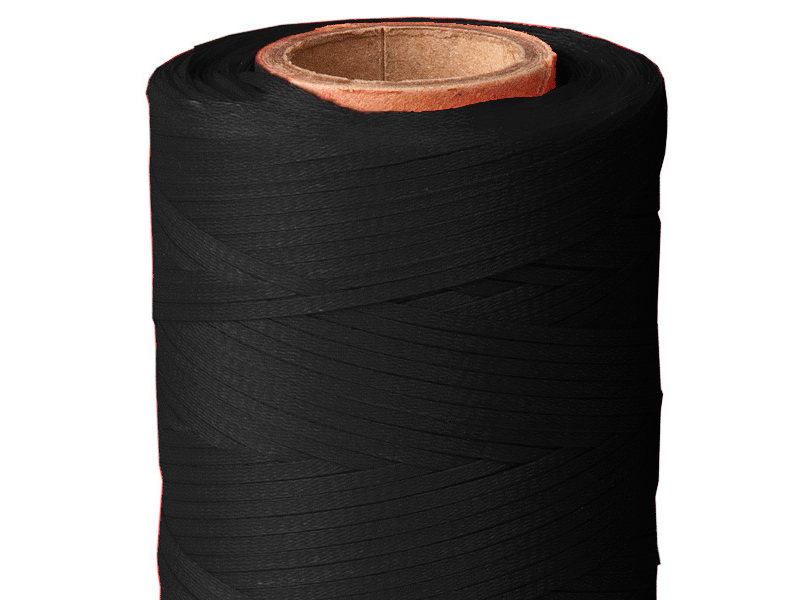 Black 750ft LT1-S2-FB-BK-Braided Nylon Lacing Tape-Wax Coated .099-.121,80LB 