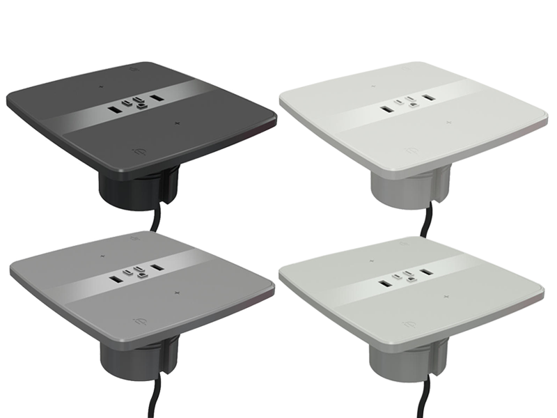 Byrne Hq Desk Charging Station Multiple Colored Byrne Hq Desk Charging Station With 1 Ac Power 2 Usb Ports
