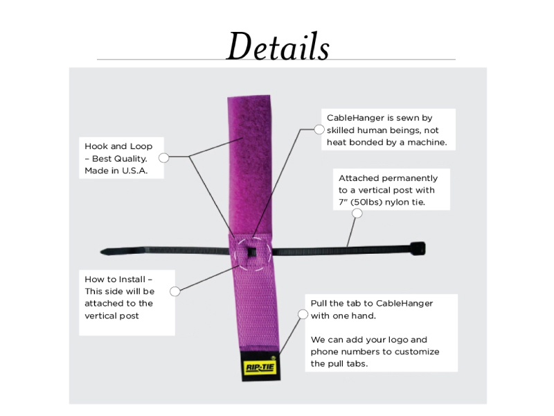 Rip Tie® Cable Hanger Straps