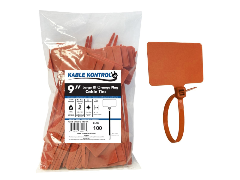Large Flag ID Cable Ties | Zip Tie Markers - 6