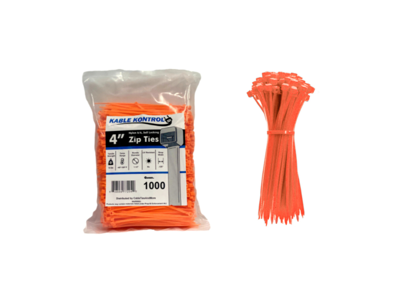 Colorful Cable Ties Zip Ties 8" Blue Orange Purple Teal Pink 