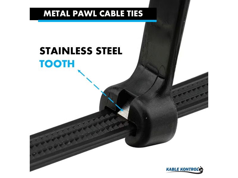 cable ties with metal inserts
