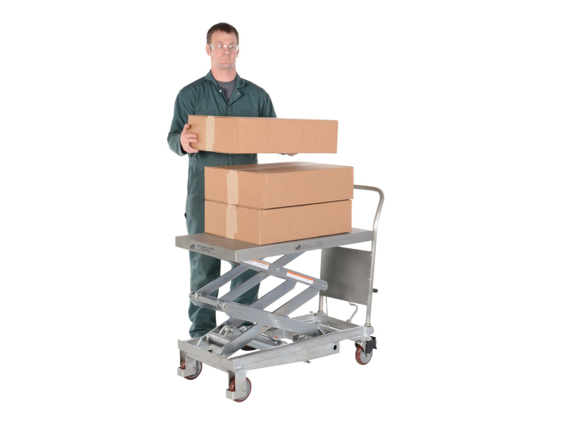 Vestil® Partially Stainless Steel Hydraulic Lift Carts