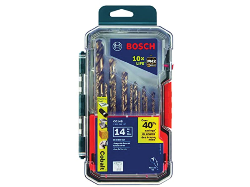 BOSCH Cobalt M42 Twist Drill Bit Set 14 pc CO14B