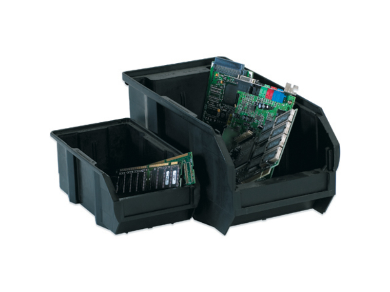 Conductive Bin Boxes Plastic Stackable Bins ESD Storage Bins ESD