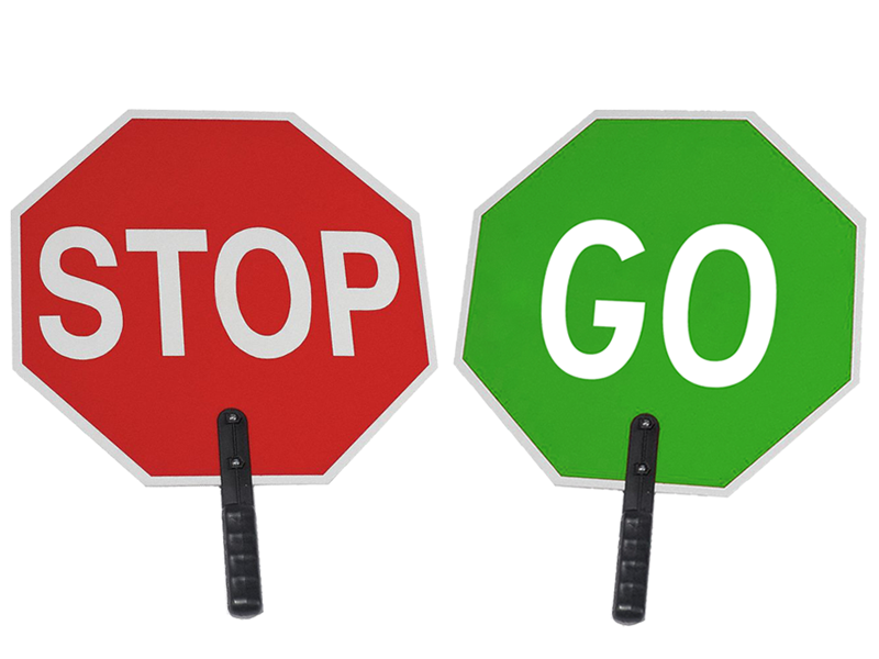 STOP And GO Traffic Sign