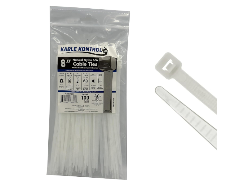 1000pcs 3 Inch White Nylon Zip Ties - Heavy Duty Cable Ties, 50 Lb Tensile Strength