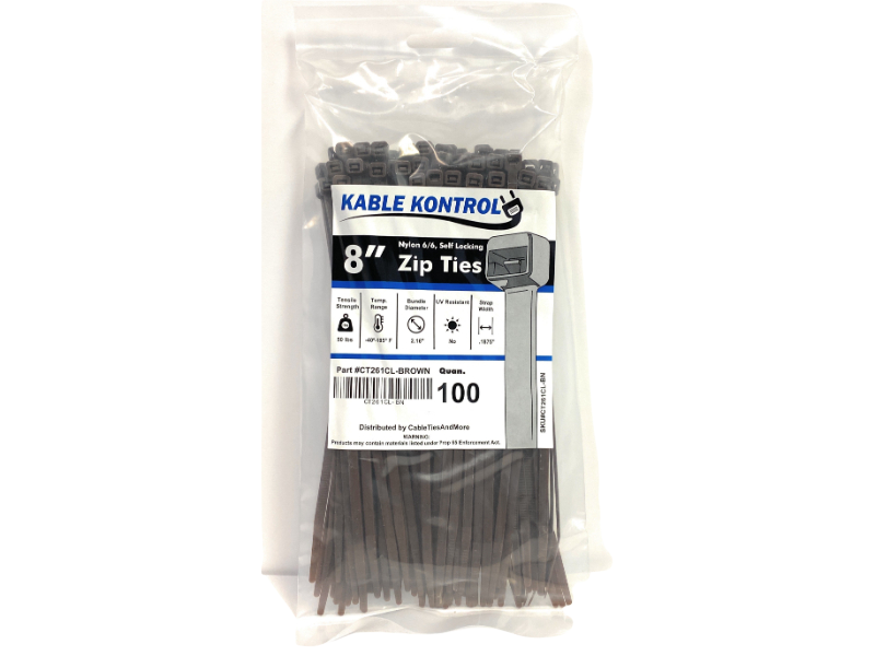 Cable Ties Nylon Wrap Zip Ties Fastening Cables Wire Brown different sizes Your 