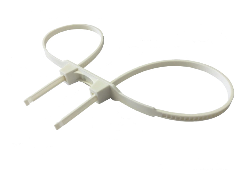 10pcs Disposable Double Cuff Restraint Zip Tie Plastic Handcuffs Adjustable 