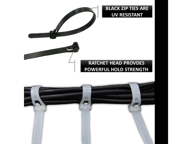 CTAM Reusable Zip Ties Trigger Releasable Cable Ties Quick Release Cord Ties