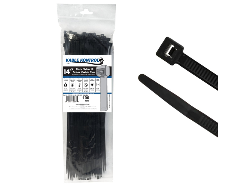 Nylon 12 Solar & Weather Resistant Cable Zip Ties | Self Locking