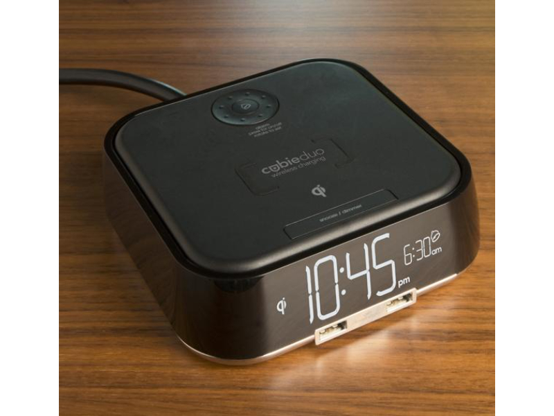 Brandstand® CubieDuo® Qi Wireless Charging Alarm Clock