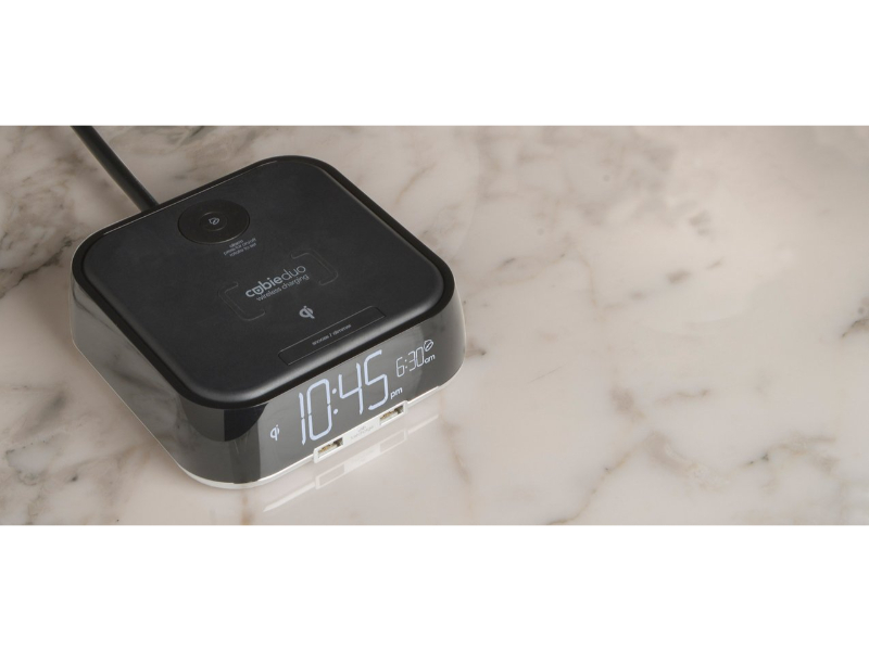 Brandstand® CubieDuo® Qi Wireless Charging Alarm Clock