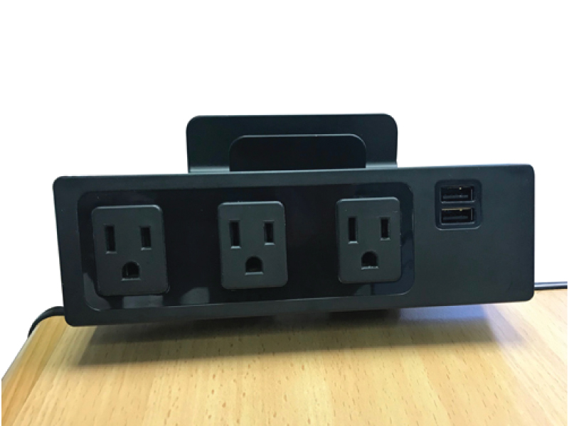 Desktop Edge Mount Power Strip & USB Center Desk Outlets