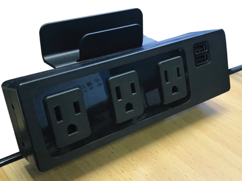 Desktop Edge Mount Power Strip & USB Center Desk Outlets