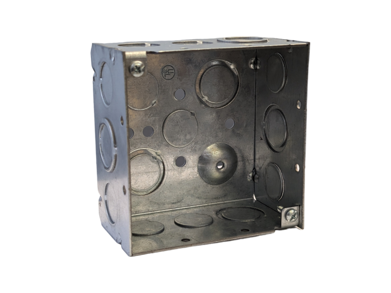 EMT Electrical Box - Square - Metal - Deep - 2 Gang - 4