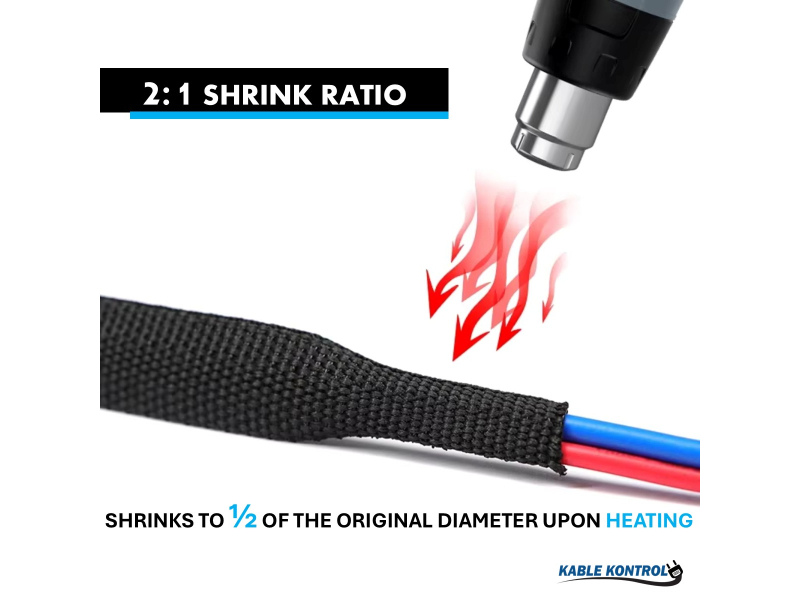 Gaine Thermorétractable 2:1 Ratio - 1/2 Pouce - 10 Pieds (environ 3 M) - Pour Câbles