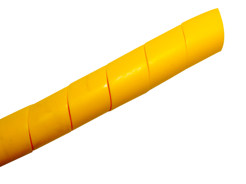 Cyclone Hydraulic Hose Spiral Wrap - 3/4 Inside Dia - Heavy Duty HDPE - 66' Length per Box - Yellow