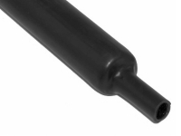 4 to 1 shrink ratio polyolefin heat shrink tubing in black.