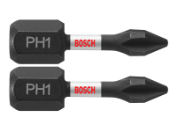 Bosch Itph1102 2 Pc Impact Tough 1 Inch Phillips 1 Insert Bits