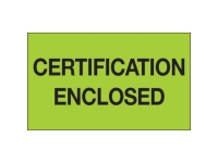 Certification Enclosed Green