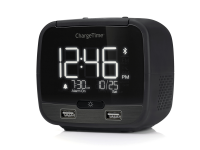 Black Teleadapt chargetime plus alarm clock 