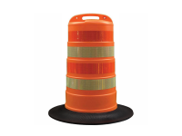 Orange Diamond grade traffic channelizer barrel drum with 4
