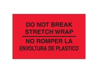 Do Not Break Stretch Wrap Bilingual Red