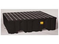 eag-1640nd-black 4 drum spill containment pallet no drain