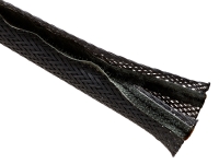 Black flexo wrap braided sleeving
