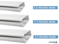 Cable Wholesale 1.25 inch Surface Mount Cable Raceway, White, Inside  Corner/Base