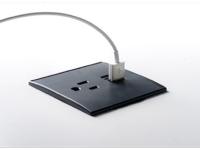 Recessed power desk grommet