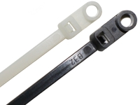 screw hole mount cable ties black and white