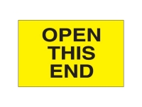 Open This End Yellow