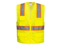 PORTWEST Orlando Hi-Vis Contrast Mesh Safety Vest - M - Yellow