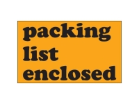 Packing List Enclosed Orange