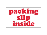 Packing Slip Inside Red Text