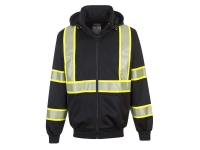 portwest f143 iona plus zipped hoodie hi vis