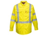 portwest fr95 iona fr button up reflective hi vis