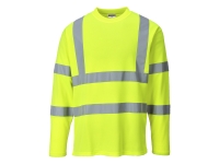 portwest s278yl hi vis long sleeve cotton t shirt