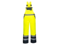 s489 portwest hi vis bib overall pants lined in yellow colour