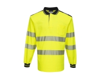 portwest t184 polo shirt long sleeve hi vis