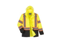 portwest us361 hi vis raincoat contrast material