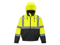 us364 portwest hi vis 2 in 1 bomber jacket lined in yellow colour